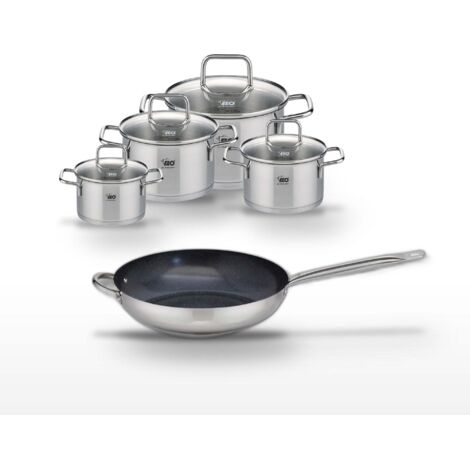 Lot Poêle 32cm Elo Profi Therm Platinum & 4 Faitouts Elo
