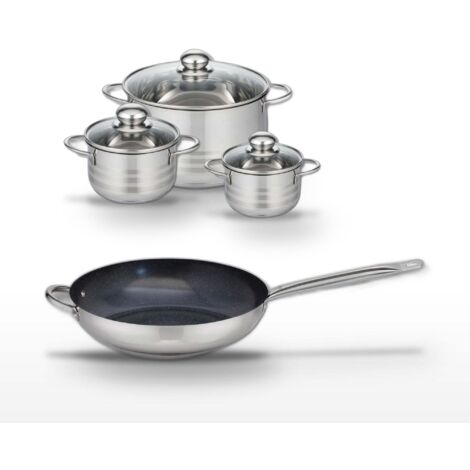 Lot Poêle 32cm et 3 Faitouts 12/14/24cm Elo Profi Therm Platinum