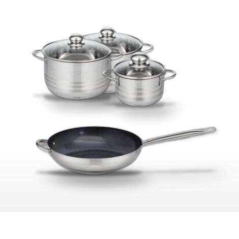 Lot Poêle 32cm et 3 Faitouts 16/20/24cm Elo Profi Therm Platinum