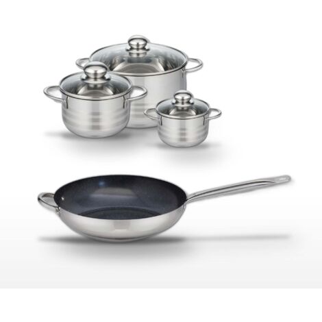 Lot Poêle 32cm et 3 Faitouts Elo Profi Therm Platinum