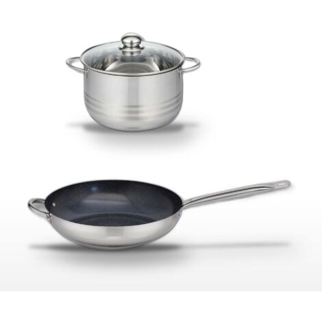 Lot Poêle 32cm et Faitout 20cm Elo Profi Therm Platinum