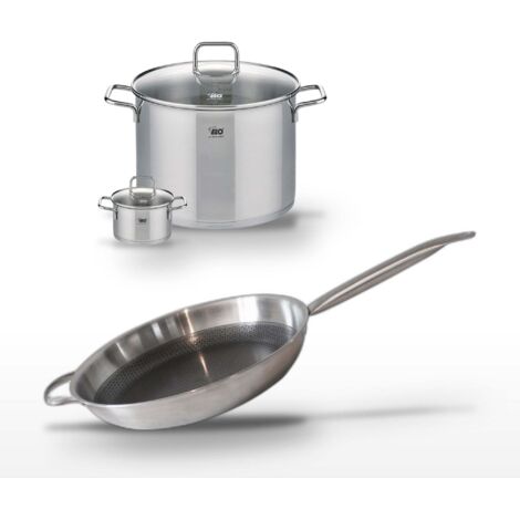 Lot Poêle 32cm et Faitouts 12/26cm Elo Relief Solution