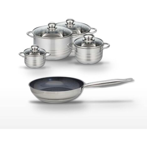 Lot Poêle céramique 24cm & 4 Faitouts Elo Profi Therm Platinum