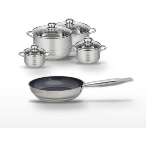 Lot Poêle céramique 24cm et 4 Faitouts Elo Profi Therm Platinum