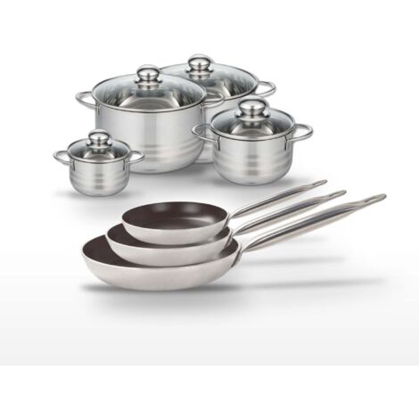 Lot Poêles 24/28/32 cm & Faitouts 12/16/20/24 cm Elo Bistro Line