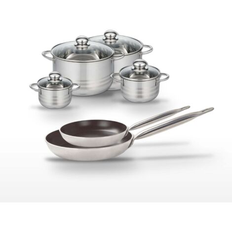 Lot Poêles 24/28 cm et Faitouts 12/14/20/24 cm Elo Bistro Line