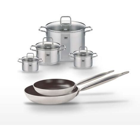 Lot Poêles 24/28 cm et Faitouts 14/16/20/26 cm Elo Bistro Line