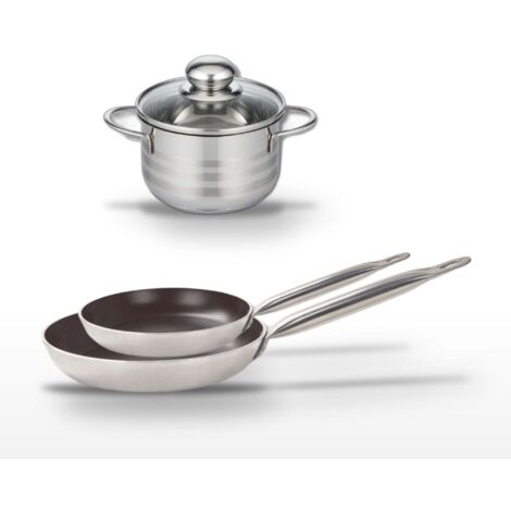 Lot Poêles 24/28 cm & Faitout 14 cm Elo Bistro Line
