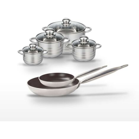 Lot Poêles 24/32 cm & Faitouts 12/14/16/24 cm Elo Bistro Line