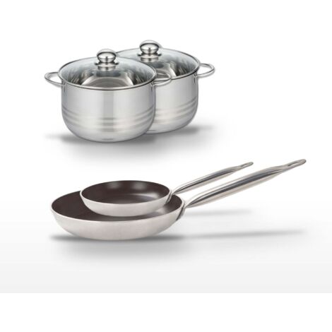 Lot Poêles 24/32cm et Faitouts 20/24cm Elo Bistro Line