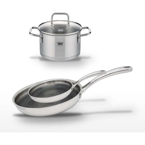 Lot Poêles 24cm & 28cm Elo Relief Evolution avec Faitout 16cm