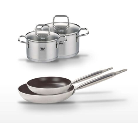 Lot Poêles 28/32 cm Elo Bistro Line et Faitouts 14/16 cm Elo Citrin