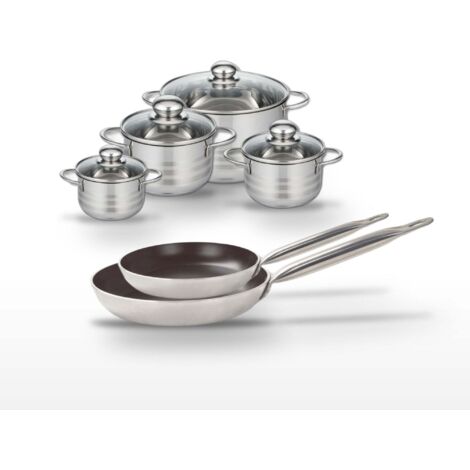 Lot Poêles 28/32 cm et Faitouts 12/14/16/24 cm Elo Bistro Line