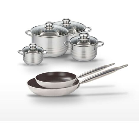 Lot Poêles 28/32 cm & Faitouts 12/16/20/24 cm Elo Bistro Line