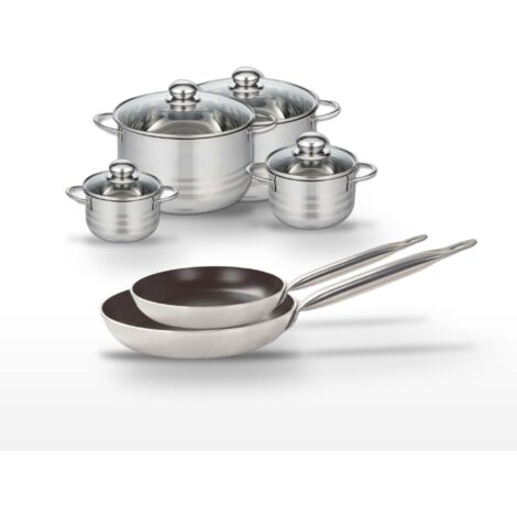Lot Poêles 28/32cm & Faitouts 12/14/20/24cm Elo Bistro Line