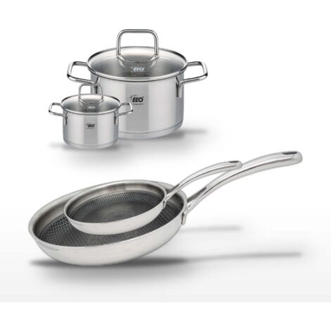 Lot Poêles 28cm & 24cm Elo Relief Evolution et Faitouts 12cm & 20cm