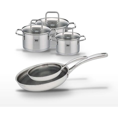 Lot Poêles 28cm et 24cm Elo Relief Evolution avec Faitouts Elo Citrin
