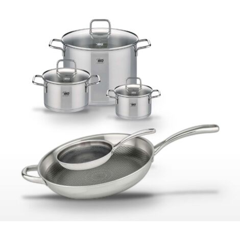 Lot Poêles 32cm & 24cm Elo Relief Evolution et Faitouts 16/20/26cm