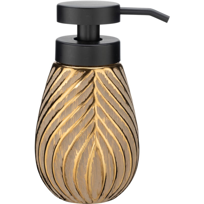 Distributeur de savon Wenko Idro or set 2 pièces 330 ml accessoire salle de bain céramique gobelet salle de bain doré distributeur de savon design