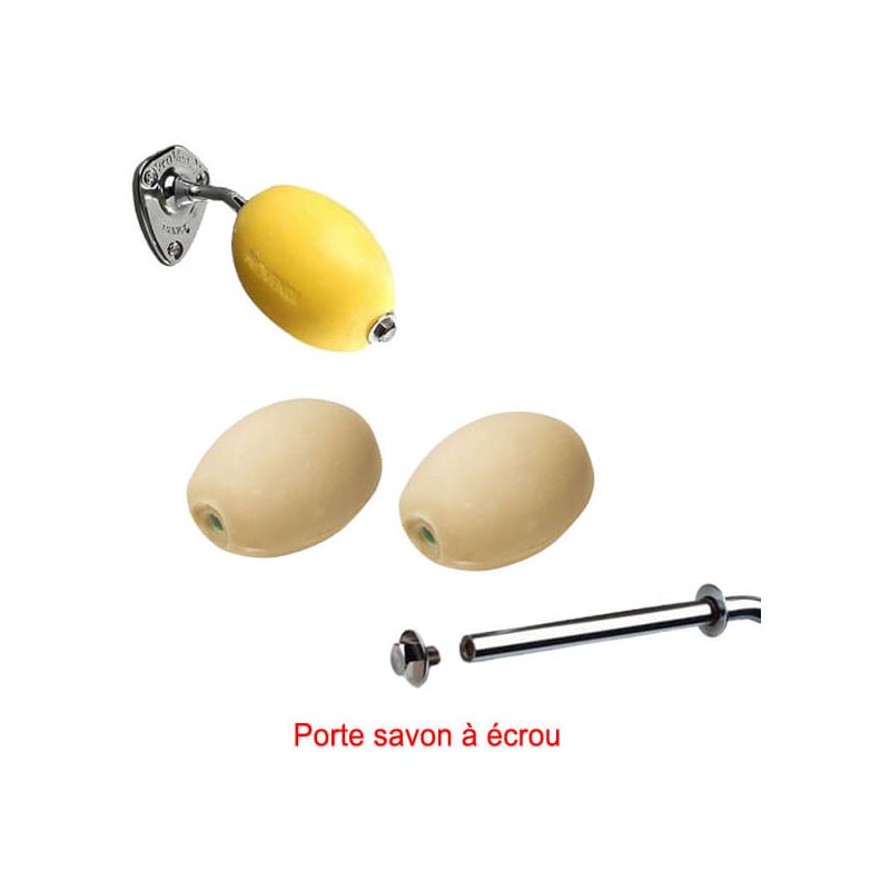 Lot porte-savon chromé + 3 recharges savons rotatifs écoliers Provendi