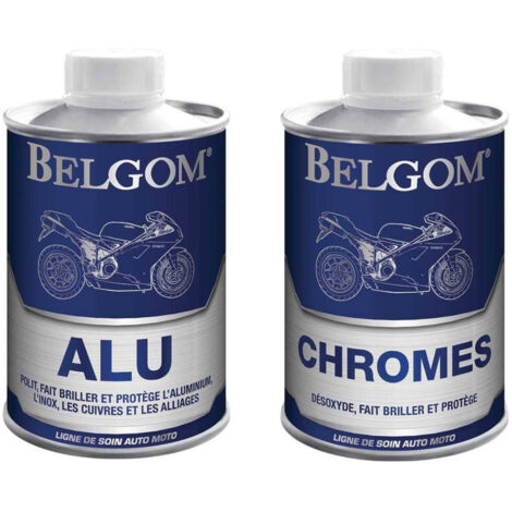Lot promo belgom nettoyant alu et nettoyant chrome - 250 ml