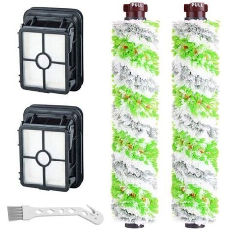 Lot Remplacement 2 Brosse Rouleau + 2 Filtres BISSELL Crosswave 17132 et 2225N Series pour Familles avec Animaux Domestiques Fumeurs Accessoires Aspirateur Bissell Crosswave