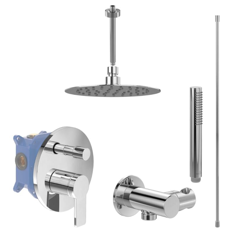 Villeroy&boch - Colonne de douche encastrée mécanique villeroy et boch Architectura chrome