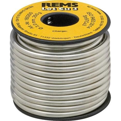 Lot soudure tendre REMS Cu 3, bobine 250 g, Sn97Cu3