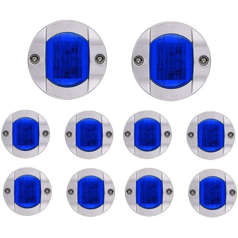 Lablanc - Lot to 10 feux de navigation marins 4 feux arrière led 12V feux de sécurité étanche——bleu