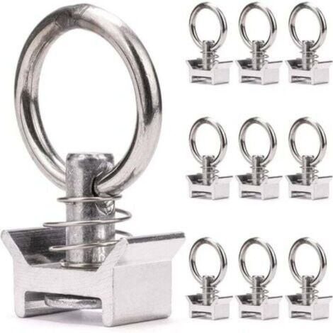 Lot von 10 einfachen Bolzen mit Ring 1000 kg Aero-Zurrbolzen für Luftfahrt-Zurrschiene Ankerbolzenring