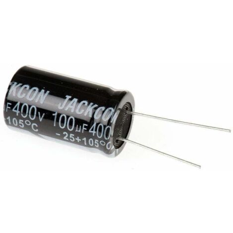 Lot von 10 Kondensatoren 100µF, 400V DC 18X25MM