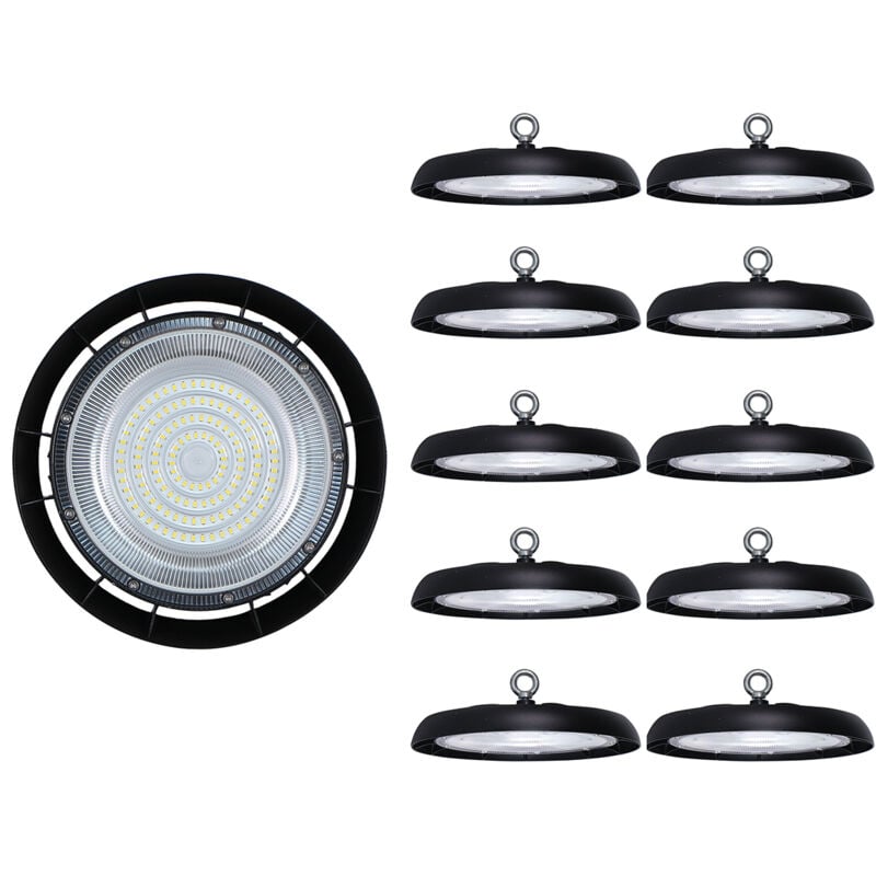 Digilamp - LOT10 - ufo Projecteur led Industriel 100W, High Bay Lumière éclairage intérieur, pour Entrepôt Garage Usine Atelier
