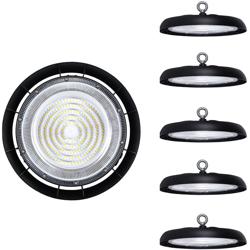 LOT5 - 150W ufo Projecteur led Industriel, High Bay Lumière éclairage intérieur, pour Entrepôt Garage Usine Atelier