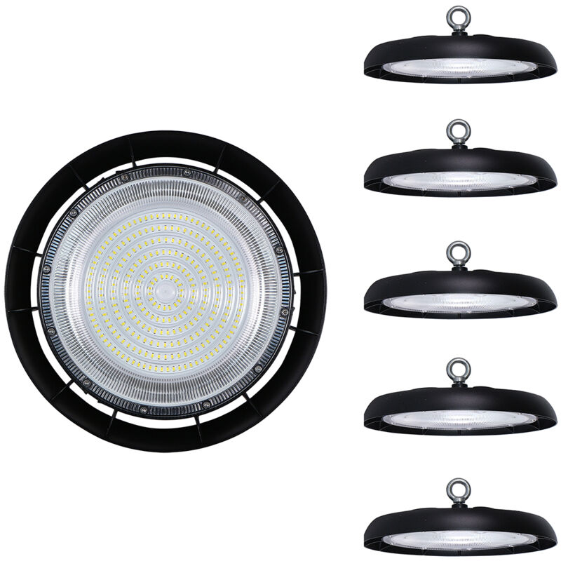 LOT5 - 200W ufo Projecteur led Industriel, High Bay Lumière éclairage intérieur, pour Entrepôt Garage Usine Atelier