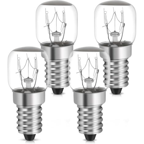 Lotde4ampoulespourréfrigérateur15WE14blancchaud300°C(2700K,ST22,22mm)ampoulespourfour,barbecue,sauna,lampedesel,fouràmicro-ondes,classeénergétiqueG[classeénergétiqueA].
