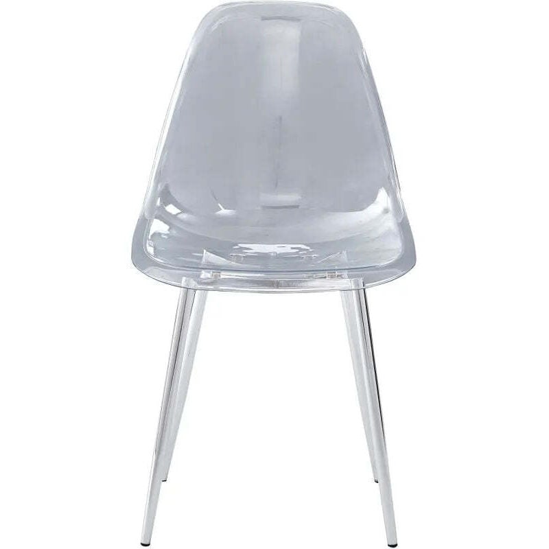 Lot de 4 chaises scandinave invisible pieds Chrome