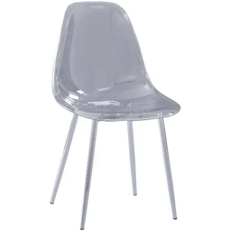 Homy France - Lot de 4 chaises scandinave invisible pieds Gold