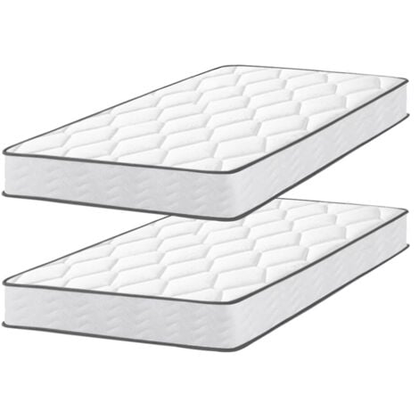 IZTOSS Lote 2 - Colchón 90x190cm - Espesor 14 cm - Colchón viscoelástico de lujo para adultos y niños - Espuma viscoelástica adaptable con 7 zonas de confort (dos colchones en un paquete)