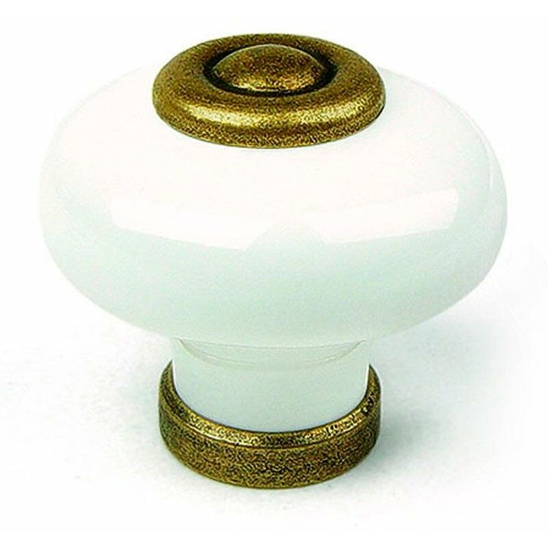 

Lote 4 pomos de porcelana brillante para mueble 31mm