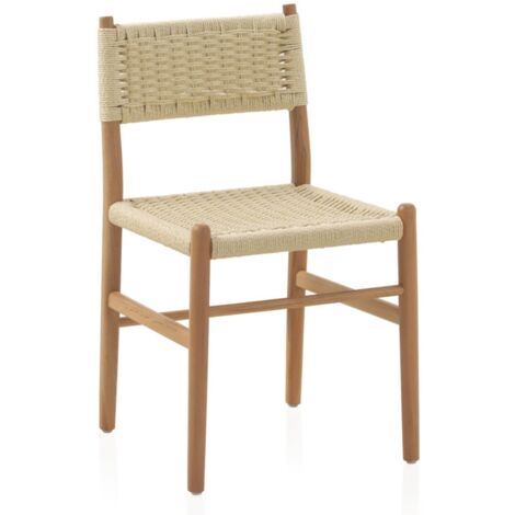 Lote 4 Sillones De Haya Con Asiento Trenzado