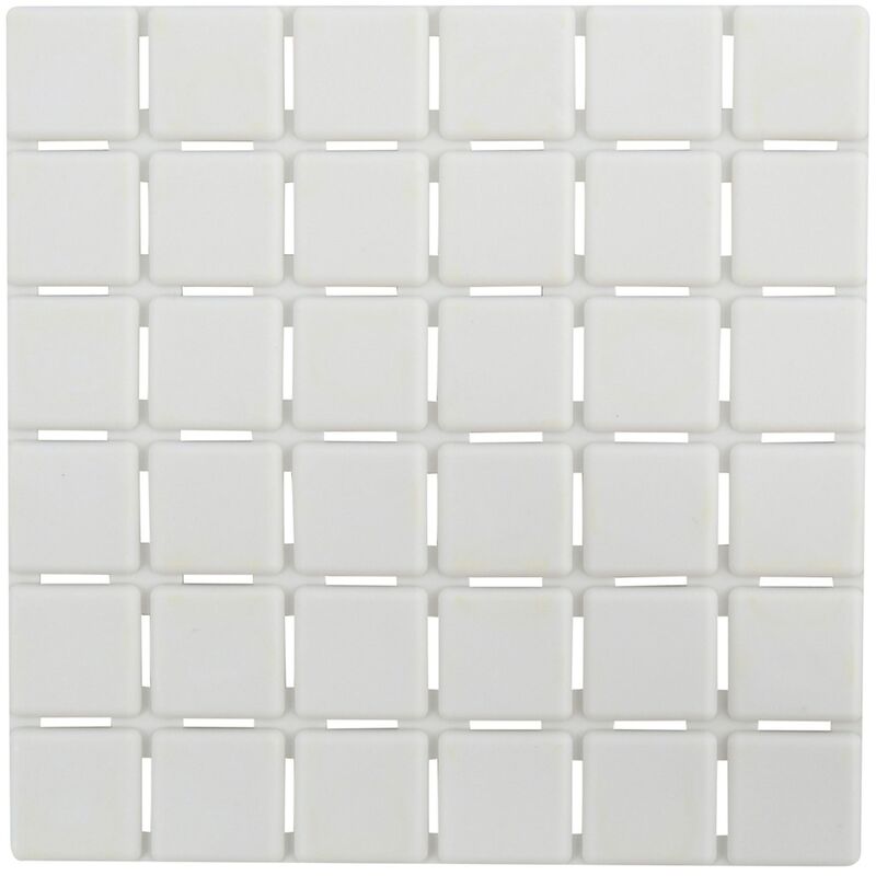 

Lote 6 alfombras antideslizantes QUADRO, Color Blanco . - MSV