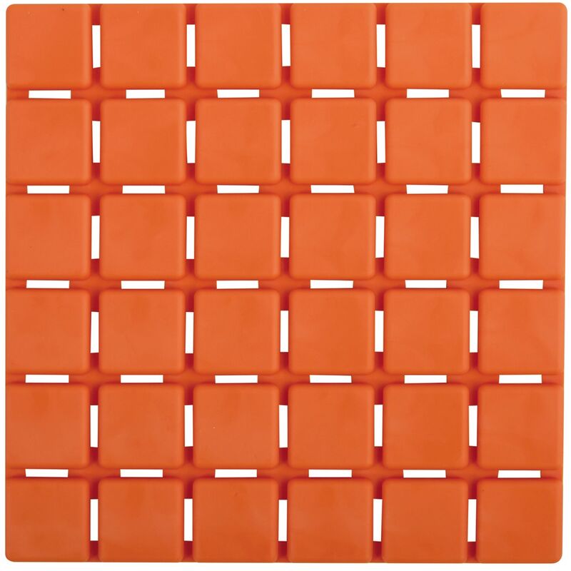 

Lote 6 alfombras antideslizantes QUADRO, Color Naranja . - MSV