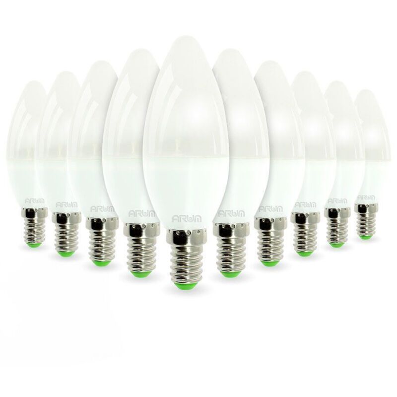 

Lote de 10 bombillas LED E14 6W eq 40W | Temperatura de color: 4000K blanco neutro