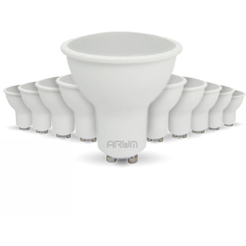 

Lote de 10 bombillas LED GU10 7W eq. 60W 2700K Blanco cálido