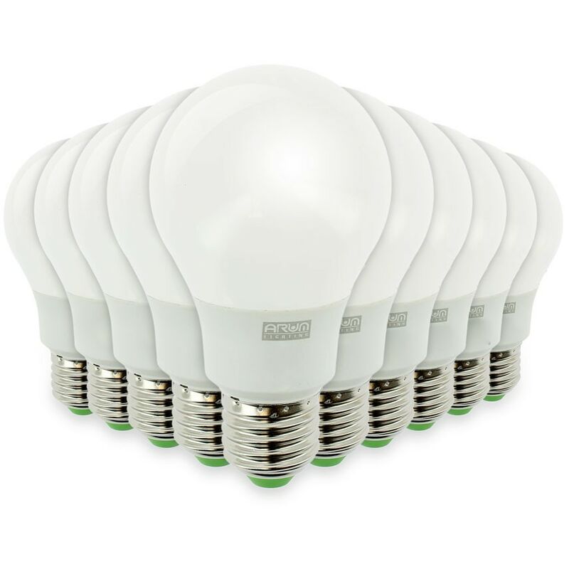 

Lote de 10 bombillas LED E27 7W eq 50W 550Lm | Temperatura de color: 4000K blanco neutro