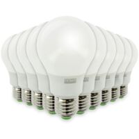 Set de 10 bombillas LED E27 8W eq 60W 806lm Température de Couleur: Blanc  chaud 2700K