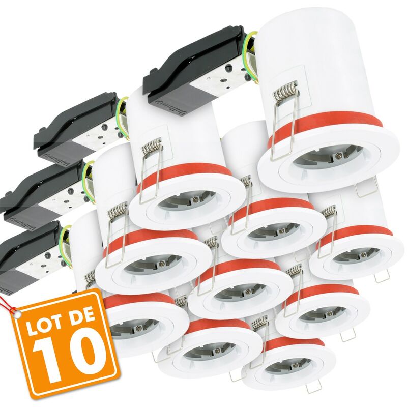 

Lote de 10 montajes spot BBC D87 con zócalo GU10