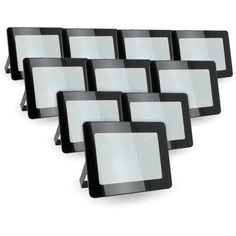 

Lote de 10 reflectores LED 30W IP65 al aire libre | Temperatura de color: 4000K blanco neutro