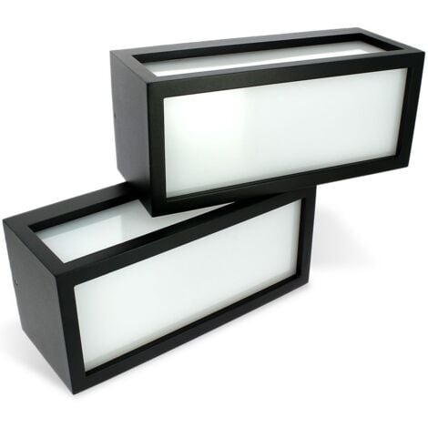 ARUM LIGHTING Lote de 2 apliques de exterior NEWPORT E27 Negro