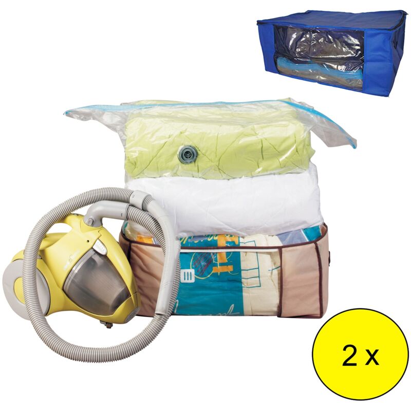 

Lote de 2 BOLSA DE VACIO COMPACTAS TAMAÑO GRANDE 50x61x30 cm